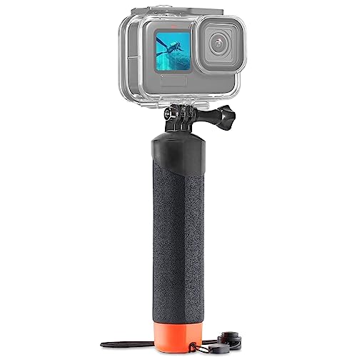 FitStill Waterproof Monopod Floating Hand Grip for Go Pro Hero 12/11/10/9/8/7/6/5/4/3 Session DJI Osmo and Other Action Cameras.Snorkeling Underwater Diving Pole Stick