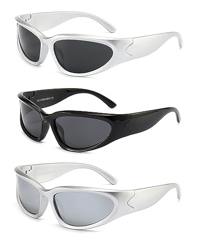 SOAR&EAGLE Y2K 3Pack Polarized sunglasses Men's sunglasses Women's sunglasses Fashion Sport Shades Sun Glasses