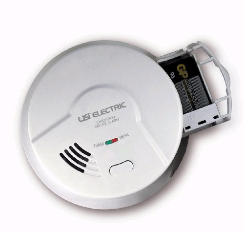 Universal Security Instruments Hardwired Ionization Smoke and Fire Alarm with Battery Backup, Model 5304