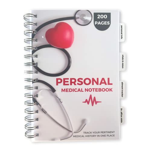 Personal Medical Journal | Log Office Visits, Track Medical Expenses, Chronic Conditions and More | A4 Notepad 200 Pages for Keeping Track of Medical History