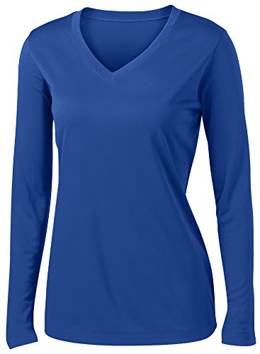 OPNA Long Sleeve Workout Shirts for Women Loose Fit Yoga Tops Sports Running Shirts Breathable Athletic Tops Royal-M