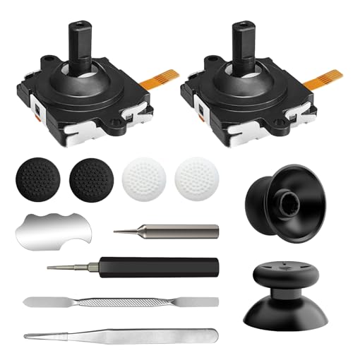 OLCLSS 13-in-1 Replacement Kit for Oculus Quest 2 Controller/Meta Quest 3 Controllers Joysticks, Thumbstick, Screwdriver, Tweezer, and Pry Tool for Oculus Quest 2 Controllers
