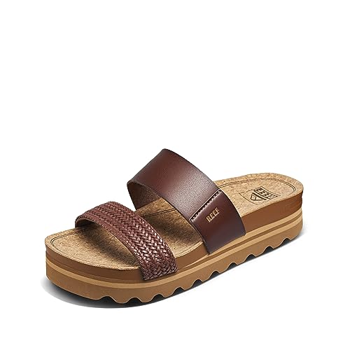 Reef Women's Cushion Vista Hi Sandal, Chocolate, 8