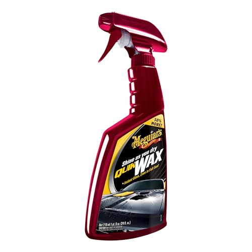 Meguiar’s Quik Wax - Easy-to-Use Spray Wax to Add Gloss, Shine, and Protection - Car Spray Wax that can be used as a Wet or Dry Car Wax - Spray on and Wipe Off Shine Booster Spray, 24 Oz