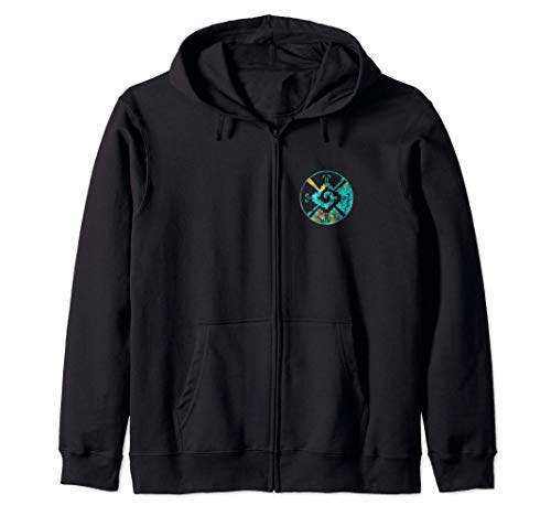 Hunab Ku, Maya, symbol, Indian, heart of the galaxy, mystic Zip Hoodie