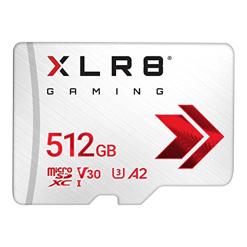 PNY 512GB Gaming microSDXC Memory Card - 100MB/s, UHS-I, 4K UHD, Full HD, U3, V30, A2 - micro SD