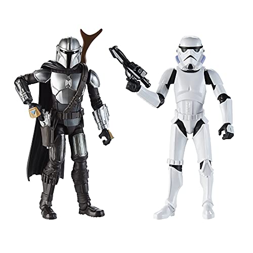 STAR WARS Galaxy of Adventures The Mandalorian 5-Inch-Scale Figure 2 Pack with Fun Blaster Accessories, Toys for Kids Ages 4 and Up (Amazon Exclusive)
