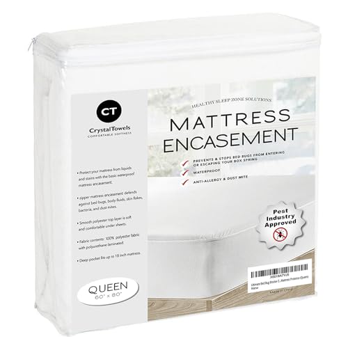 Ultimate Zippered Waterproof Mattress Protector (Queen) - by Deluxe Hotel