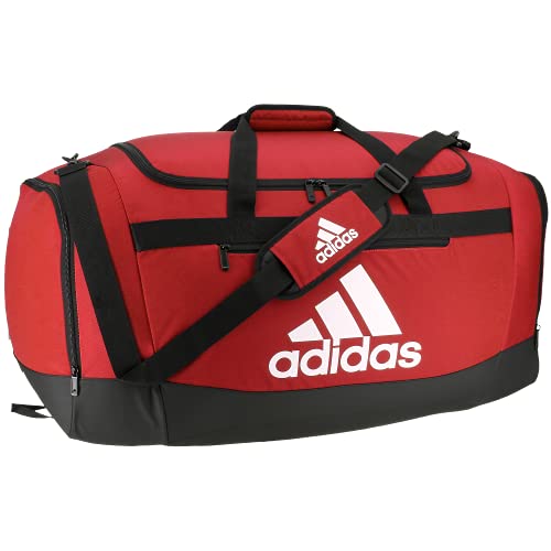adidas Unisex Defender 4 Large Duffel Bag, Team Power Red, One Size