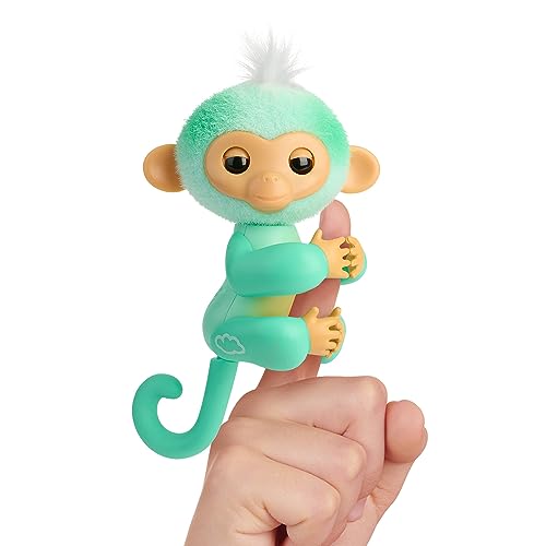 Fingerlings 2023 NEW Interactive Baby Monkey Reacts to Touch – 70+ Sounds & Reactions – Ava , Teal