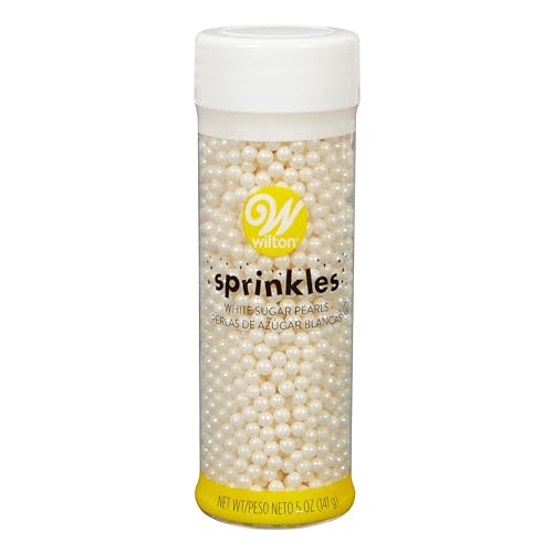 Wilton Sugar Pearls, White, 5 Oz, Non Toxic