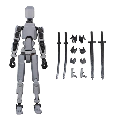 FlekmanArt Multi-Joint Movable Robot 3D Printed Human Body Model Toy Model Full Body Mobile Robot Desktop Decoration