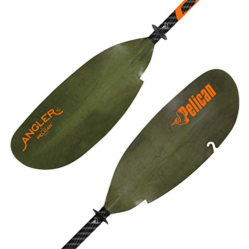 Pelican The Catch Kayak Paddle - Adjustable Fiberglass Shaft with Nylon Blades - Lightweight and Adjustable Perfect for Kayak Fishing - 102.4 in - Olive Camo