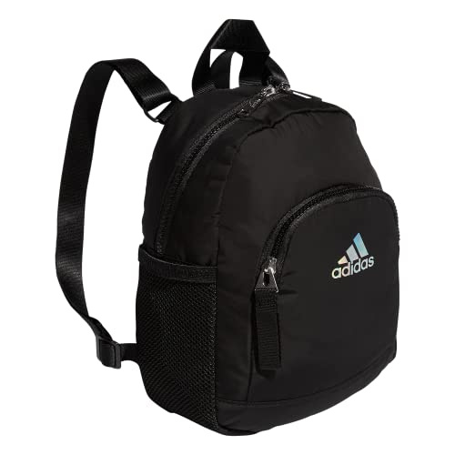 adidas Linear Mini Backpack Small Travel Bag, Black, 10.5 inch x8.5 inch x4.25 inch