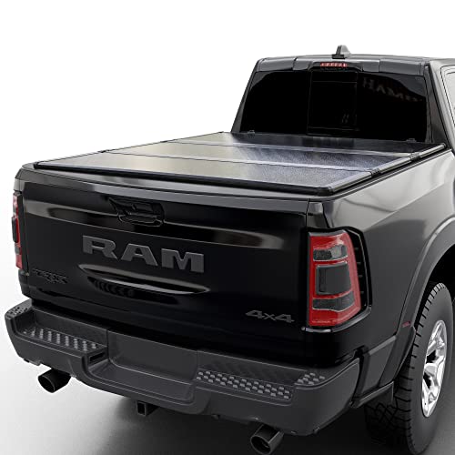 Calffree Hard Tri-Fold Truck Bed Cover with 2009-2024 Dodge Ram 1500 & 2500 5' 7' Bed Without Ram Box (67.4')