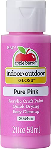 Apple Barrel Gloss Acrylic Paint in Assorted Colors (2-Ounce), 20346 Pure Pink