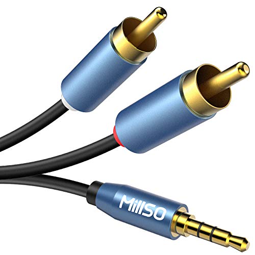 MillSO RCA to 3.5mm Adapter AUX Cable 3.5 mm 1/8 to RCA Male Premium Stereo Audio Cord for Connects a Smartphone, Tablet, or MP3 Player to a Speaker, or Other RCA Devices – 3.3ft/1m