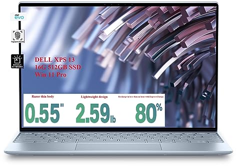 DELL 2023 XPS 13 13.4' FHD+ (Intel 10-Core i7-1250U, 16GB LPDDR5 RAM, 512GB SSD) Thin & Light Business Laptop, 12-Hr Battery Life, Thunderbolt 4, IR Webcam, Backlit, Fingerprint, Wi-Fi 6E, Win 11 Pro