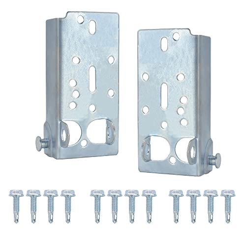scottchen PRO Garage Door Bottom Lifting Brackets for 7/16in Stem Roller Left and Right with Bolts - 1Pair