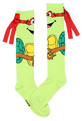 Teenage Mutant Ninja Turtles Raphael With Mask Knee High Socks
