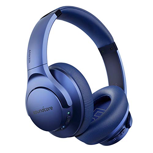 Soundcore Anker Life Q20 Hybrid Active Noise Cancelling Headphones, Wireless Over Ear Bluetooth Headphones, 60H Playtime, Hi-Res Audio, Deep Bass, Memory Foam Ear Cups, for Travel, Home Office