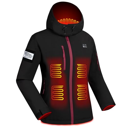 Upgraded Lightweight Heated Jacket for Women - Rechargeable Heating Jacket with 10000mAh Large Capacity Battery Pack (Small)