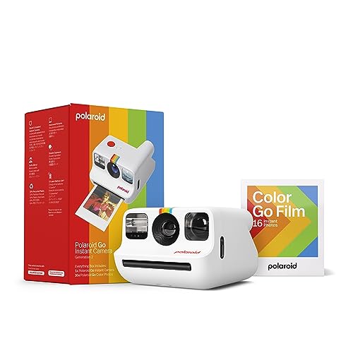 Polaroid Go Generation 2 - Mini Instant Camera + Film Bundle (16 Photos Included) - White (6282)