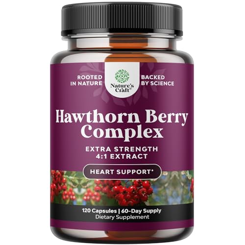 Extra Strength Hawthorn Extract Capsules - 1330mg Digestion and Heart Health Supplement - Non-GMO Hawthorn Extract Plant Polyphenols for Men and Women, 60 Servings