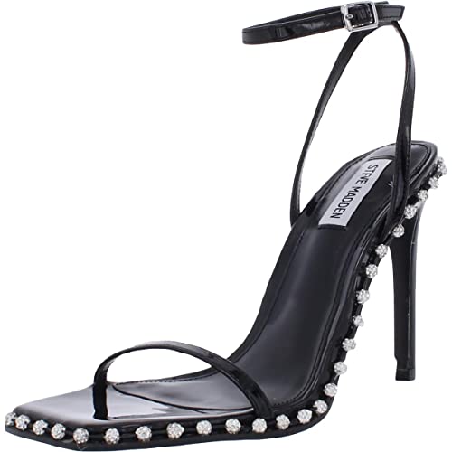 Steve Madden Women's Zelle Heeled Sandal, Black Multi, 8