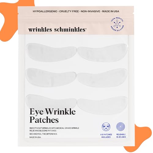 Wrinkles Schminkles Under Eye Patches - Rejuvenate Wrinkles with Medical Grade Silicone Reusable Anti-Wrinkle Patches for Under Eye Treatment, Banish Dark Circles (3 Pairs)