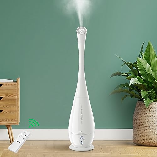 Aiheal Humidifier for Bedroom, 5L Cool Mist Floor Humidifiers for Large Room, Quiet Ultrasonic Humidifier with Smart Humidistat Mode and Essential Oil Diffuser, Baby Humidifiers with Sleep Mode, White