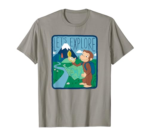 Curious George Let's Explore Outdoor George Map T-Shirt