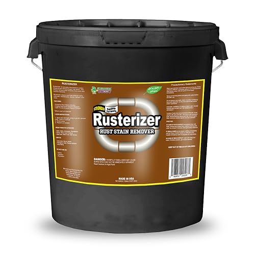Rusterizer Rust Remover for Concrete, Stucco, Irrigation Systems, Fabric, Aluminum, Vehicles, Boats and More, 5 Gallon