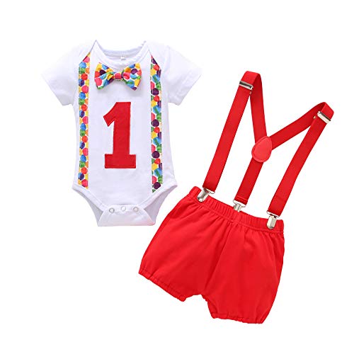 Circus 1st Birthday Outfit Baby Boy Carnival Theme Birthday Outfit Caterpillar Birthday Outfit Cake Smash Suspender Romper Shorts Pants Bodysuit Circo Birthday Party Supplies Red Circus 12-18 Months
