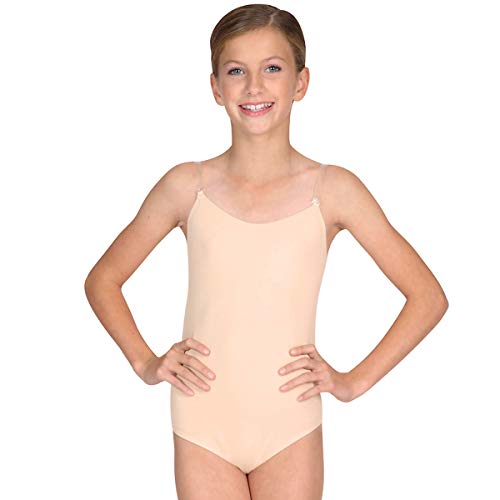 Capezio girls Over's and Under Camisole Leotard, Nude, Large