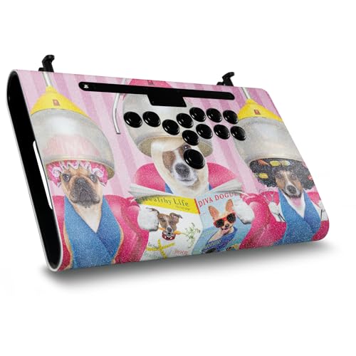 Glossy Glitter Gaming Skin Compatible with Victrix Pro FS-12 - Dog Divas - Premium 3M Vinyl Protective Wrap Decal Cover - Easy to Apply | Crafted in The USA by MightySkins