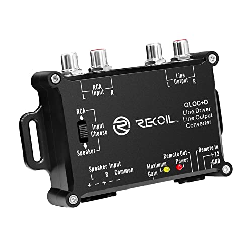 Recoil LOCD Active 2-Channel Line Output Converter Line Driver 2-in-1, 10V Line Output Signal with Auto Sense Remote Turn-on