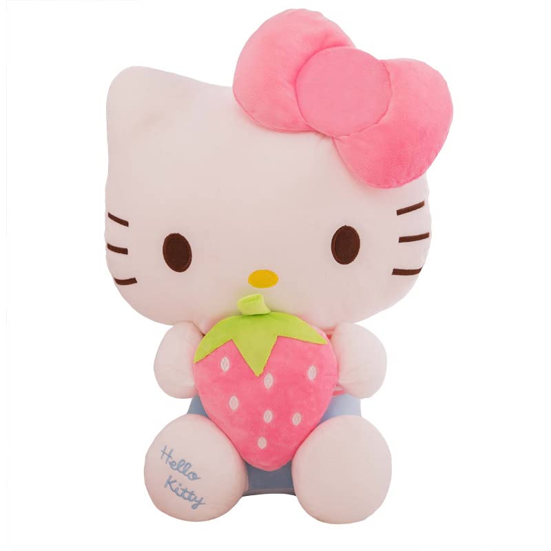 Hello Kitty Pink Plush Cute Kitten Plush, Soft Cat Plush Toy Pillow Birthdays Gift for Girls and Fans