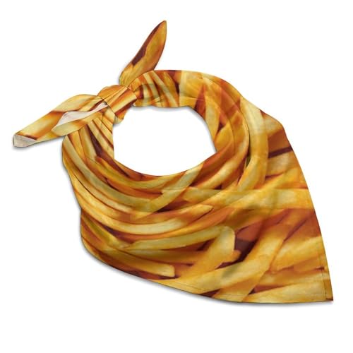 Frying French Fries Fashion Silk Scarf Soft Bandana Head Scarves Hair Sleeping Wraps for Men Women 25'x25'