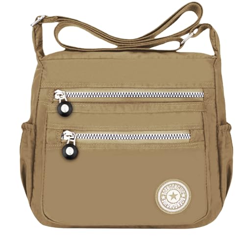 KXF Women Crossbody Bag Waterproof Nylon Casual Shoulder Bag Messenger Bag Travel Purse Handbag with Multi Pocket