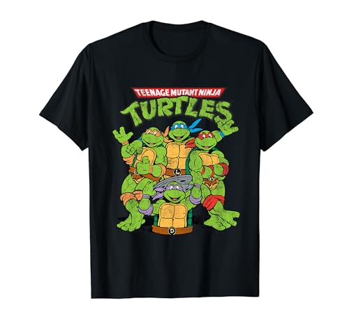 Teenage Mutant Ninja Turtles Classic Retro Logo Short Sleeve Tee-Shirt