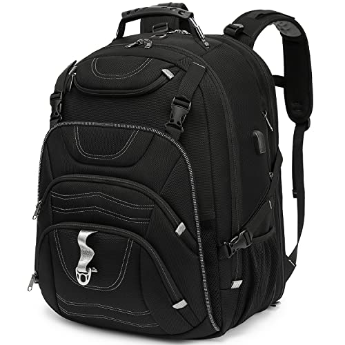 Boniyee Laptop Backpack for Men - Travel Backpack with USB Charging Port for Daily Commutes and Travel -College Backpack Men - Gifts for Men - Waterproof - Black