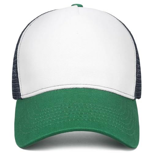 Embroidered Golf Hat for Men Women White Green Hat Ball Baseball Cap