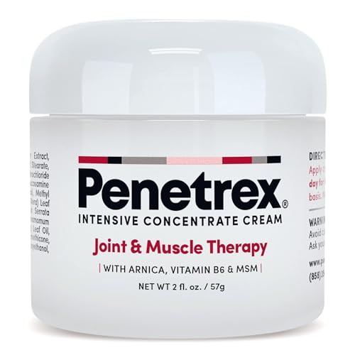 Penetrex Joint & Muscle Therapy – Soothing Comfort for Back, Neck, Hands, Feet – Premium Whole Body Rub with Arnica, Vitamin B6 MSM & Boswellia – Non-Greasy 2oz Cream