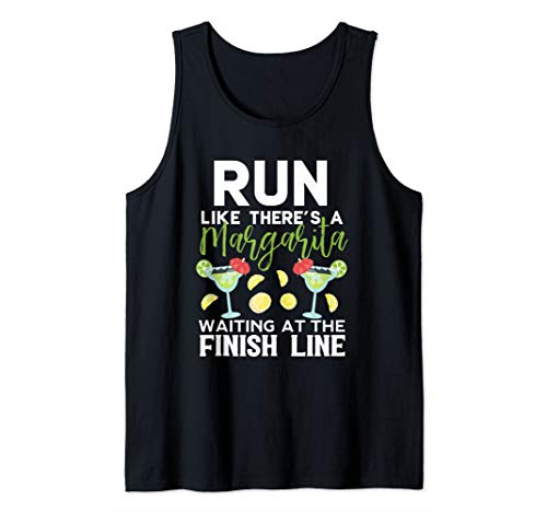 Run Like There's a Margarita Waiting Funny Running Tank Top