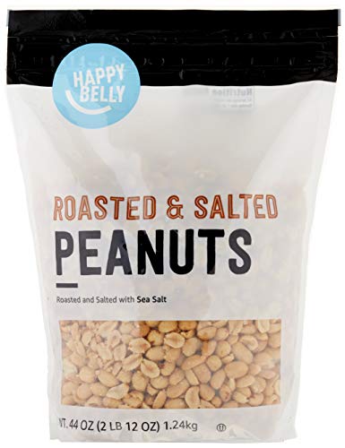 Amazon Brand - Happy Belly Roasted and Salted Peanuts, 44 ounce (Pack of 1)