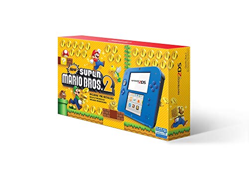 Nintendo 2DS - Electric Blue 2 with New Super Mario Bros. 2 (Game Pre-Installed) - 2DS (Renewed)