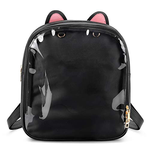 STEAMEDBUN Ita Bag Backpack with Insert Cat ears Pin Display Backpack Collector Bag for Anime Cosplay