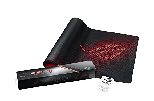 ASUS ROG Sheath Extended Gaming Mouse Pad - Ultra-Smooth Surface for Pixel-Precise Mouse Control | Durable Anti-Fray Stitching | Non-Slip Rubber Base | Light & Portable