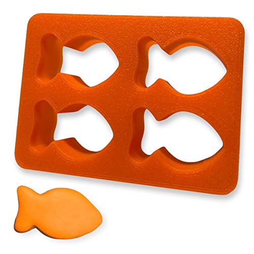 Mini Gold Fish Cookie Cutter, Orange Goldfish, Multi 4 Molds in 1, Dough Fondant Fish Shape For Baking Biscuits, Crackers, and Pet Treats